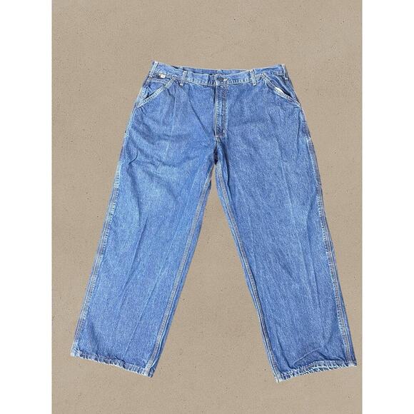 Carhartt FR Jeans Mens 42x30 Blue Straight Flame Resistant 280-83 Utility Work - Picture 1 of 14